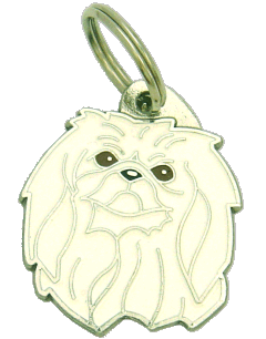 PEKINGESE WHITE - pet ID tag, dog ID tags, pet tags, personalized pet tags MjavHov - engraved pet tags online